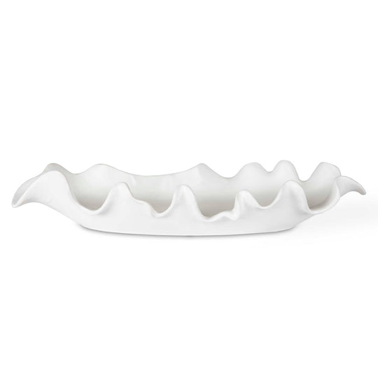 American Home Furniture Uttermost Ruffled Feathers Modern White Bowl