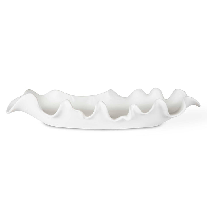 American Home Furniture Uttermost Ruffled Feathers Modern White Bowl