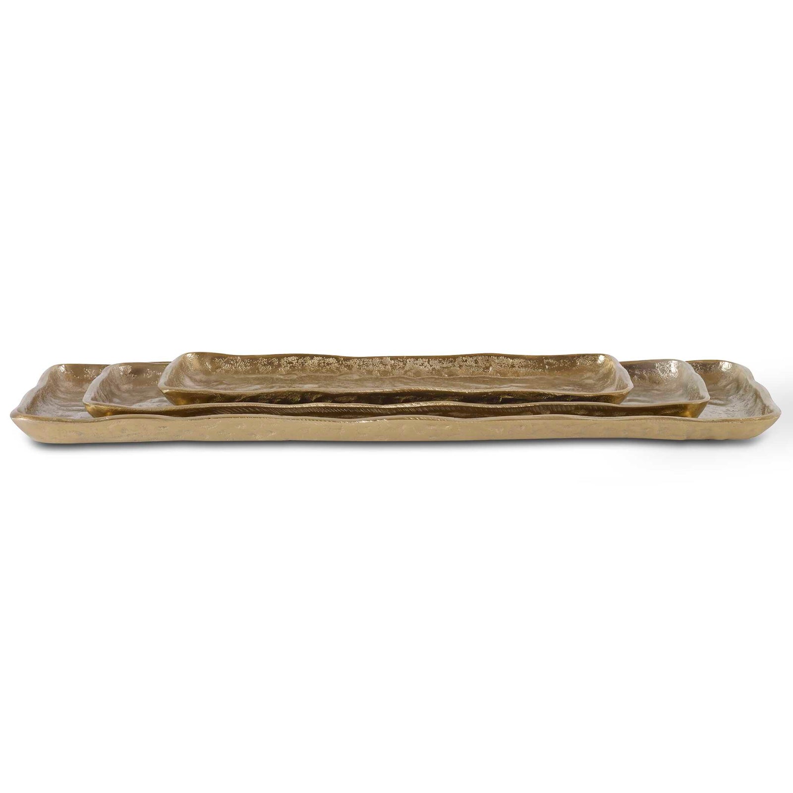 American Home Furniture Uttermost Artisan Antique Gold Trays Set of 3