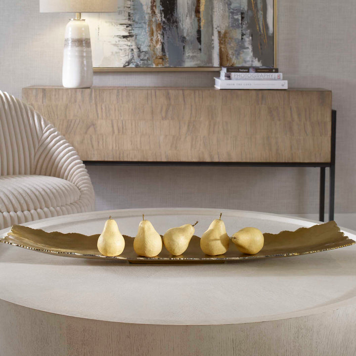 American Home Furniture Uttermost Camilla Gold Tray