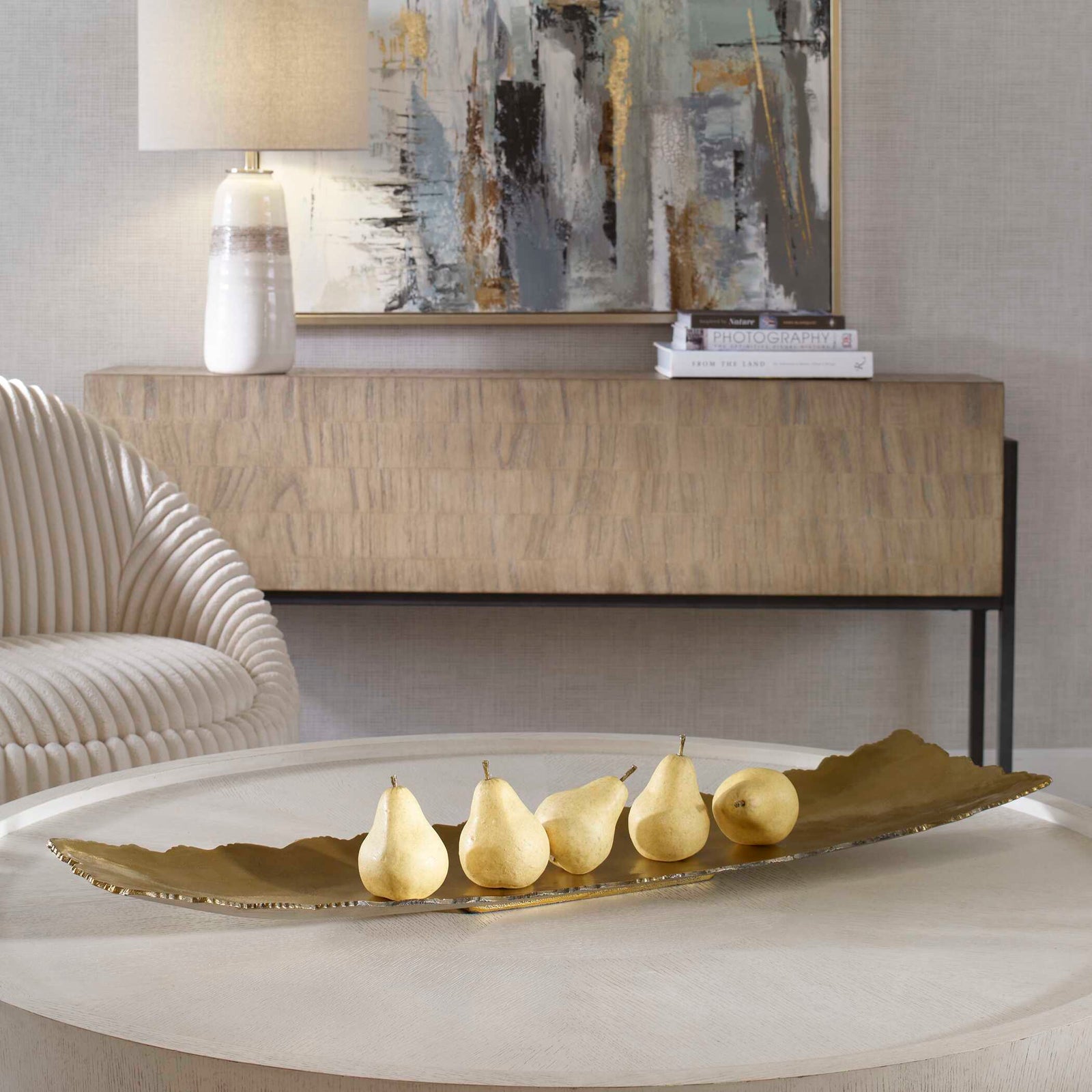 American Home Furniture Uttermost Camilla Gold Tray