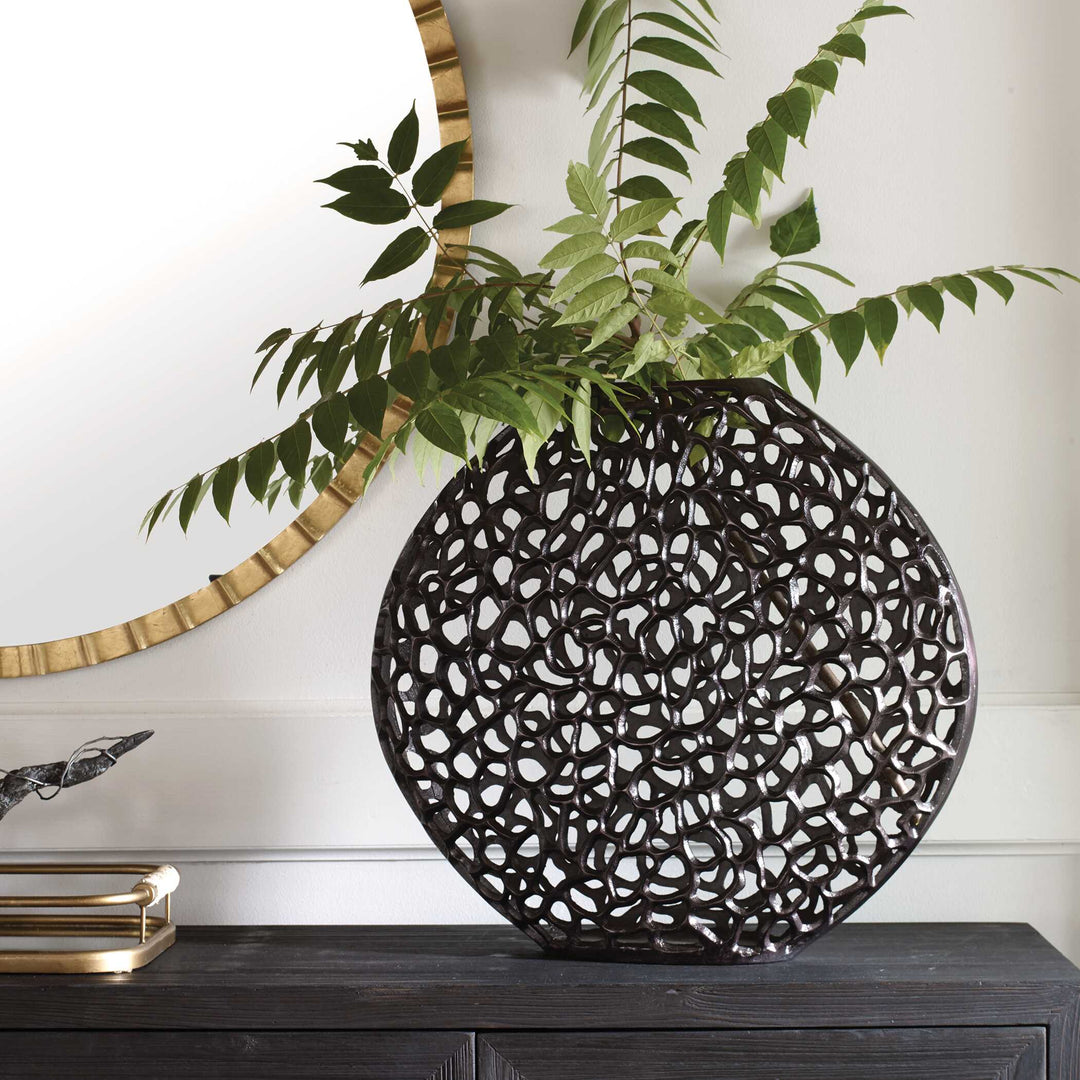 American Home Furniture Uttermost Web Dark Bronze Vase