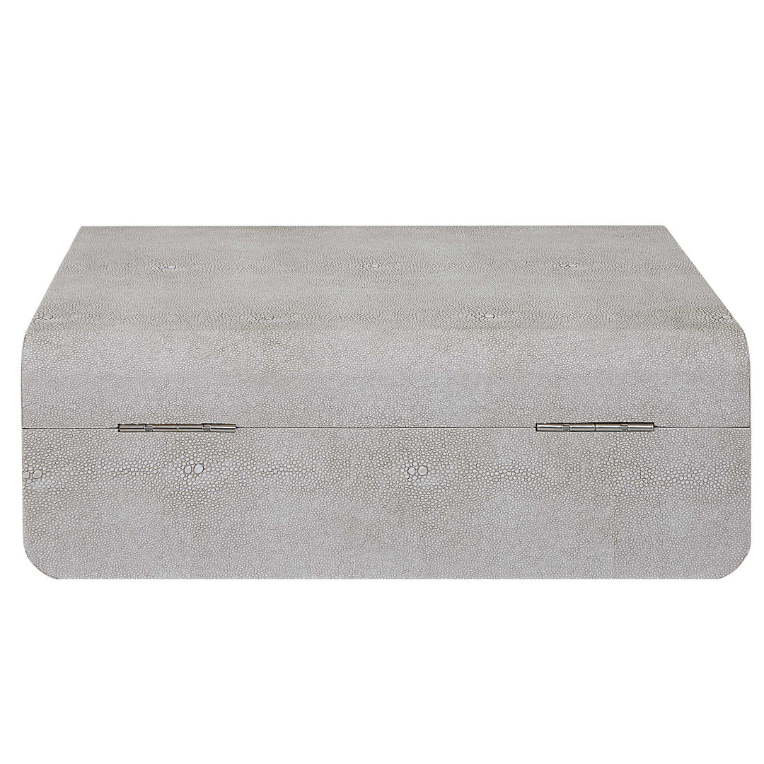 American Home Furniture Uttermost Lalique White Shagreen Box