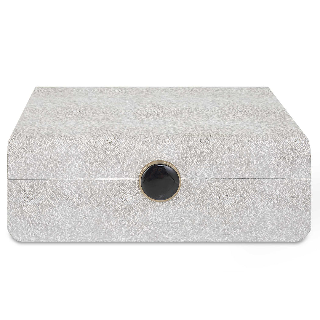 American Home Furniture Uttermost Lalique White Shagreen Box