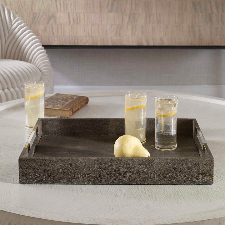 American Home Furniture Uttermost Wessex Gray Tray