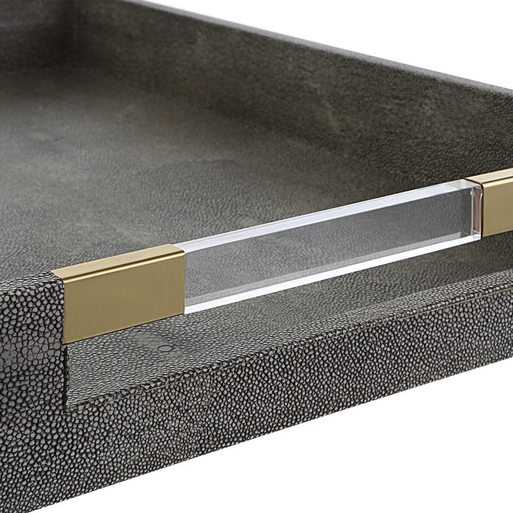 American Home Furniture Uttermost Wessex Gray Tray