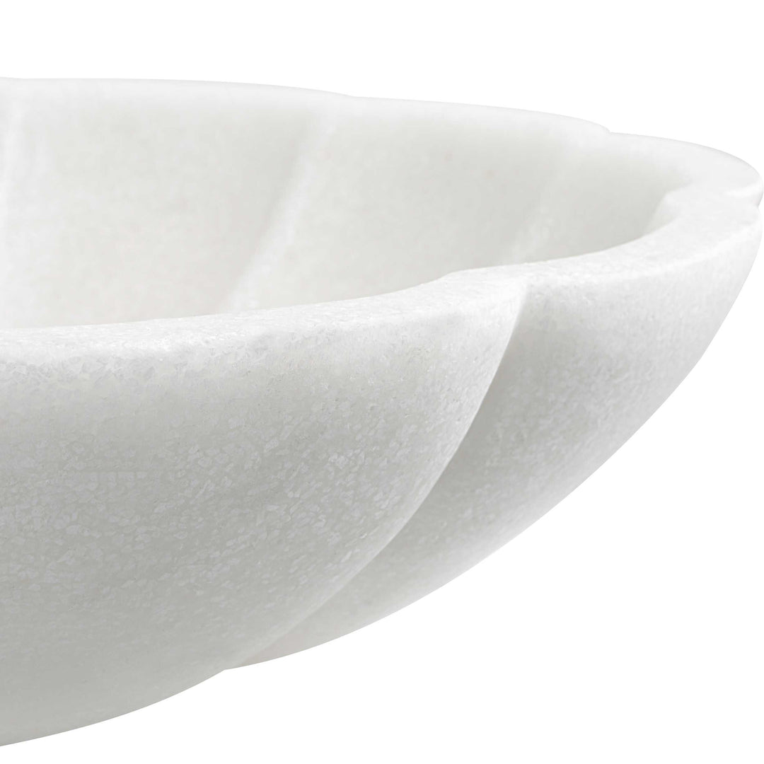 American Home Furniture Uttermost Petal Ivory Ricestone Bowl