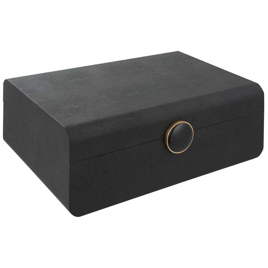 American Home Furniture Uttermost Lalique Black Shagreen Box
