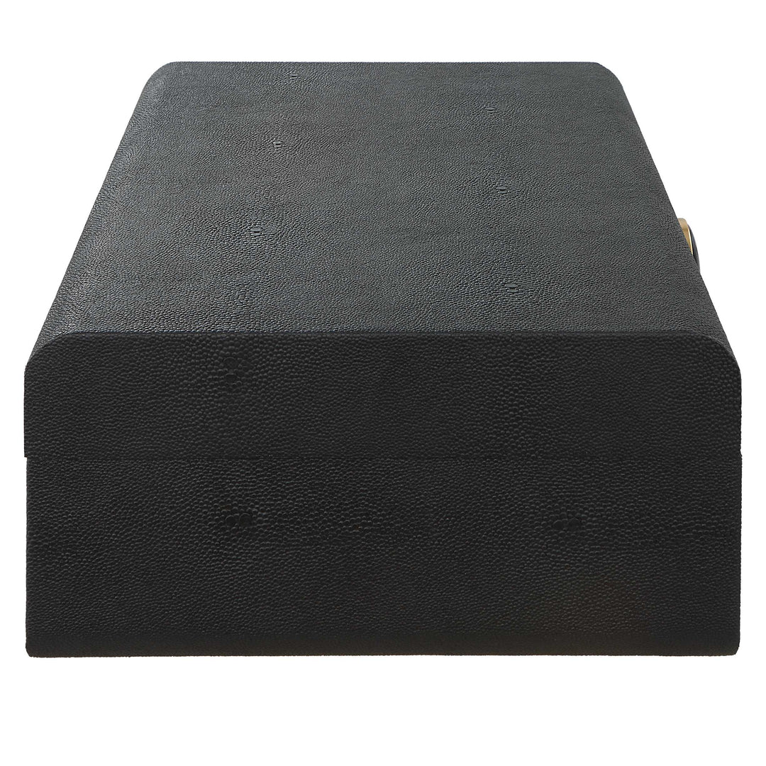 American Home Furniture Uttermost Lalique Black Shagreen Box