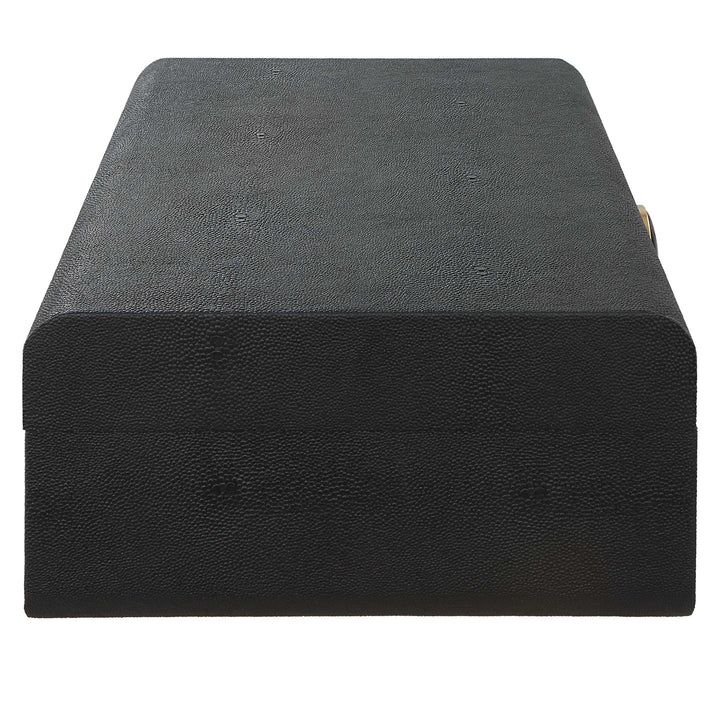 American Home Furniture Uttermost Lalique Black Shagreen Box