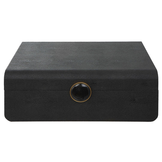 American Home Furniture Uttermost Lalique Black Shagreen Box