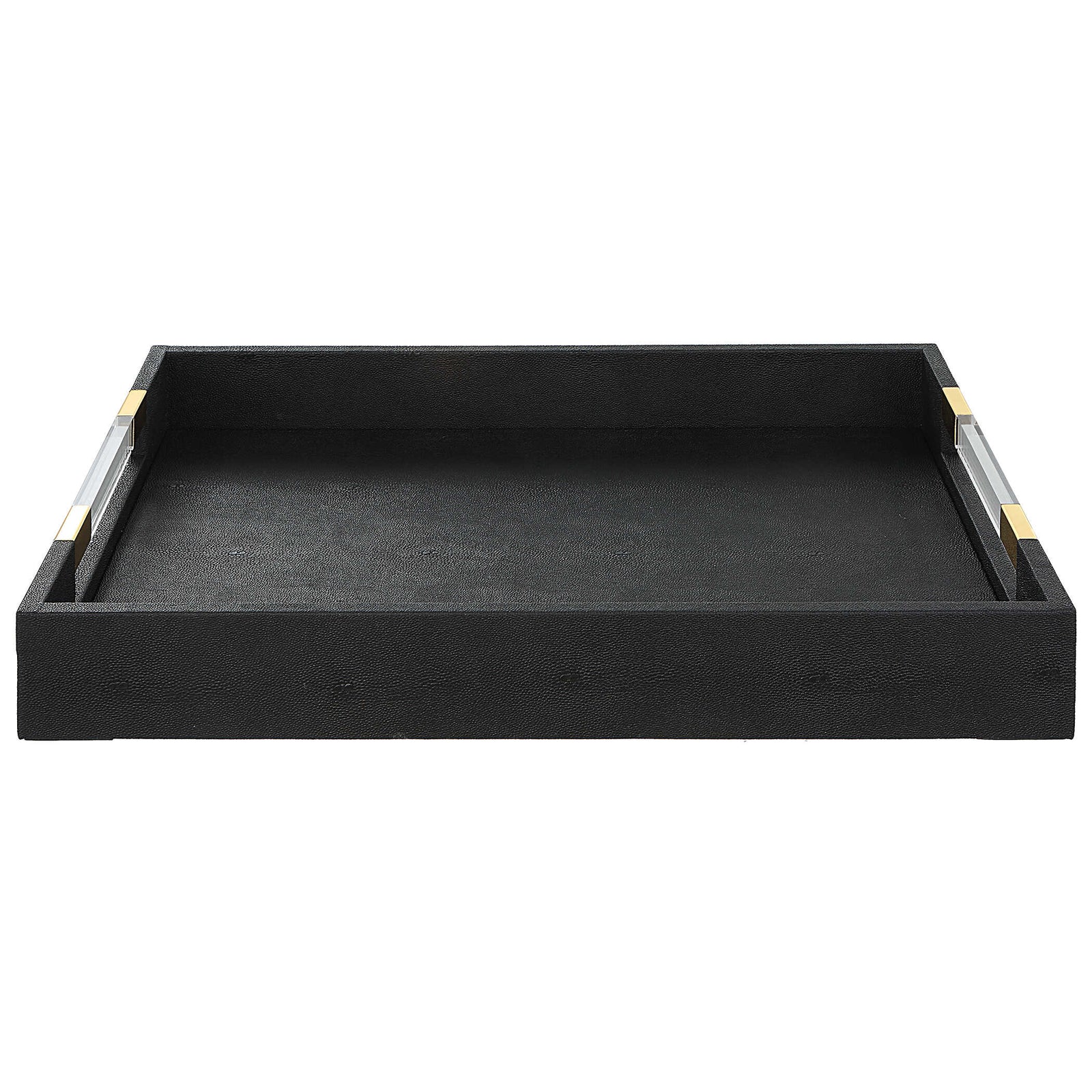 American Home Furniture Uttermost Wessex Black Shagreen Tray