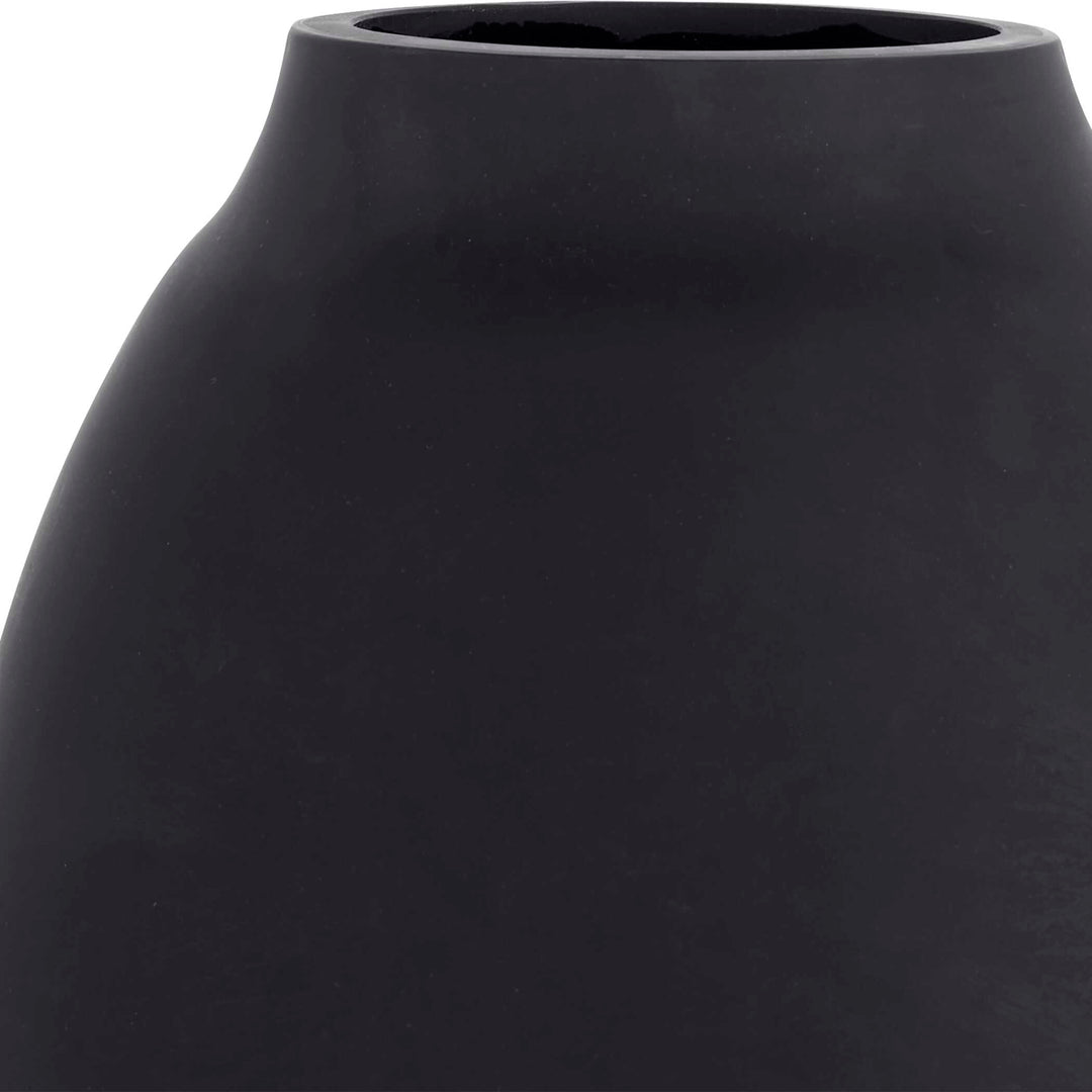 American Home Furniture Uttermost Hearth Matte Black Vases, Set/3