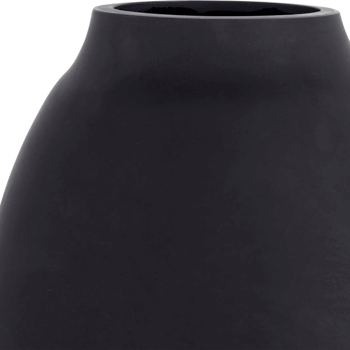 American Home Furniture Uttermost Hearth Matte Black Vases, Set/3