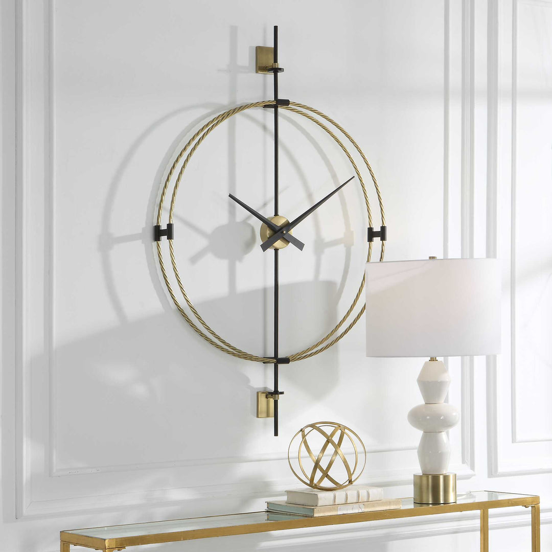 American Home Furniture Uttermost Time Flies Modern Wall Clock
