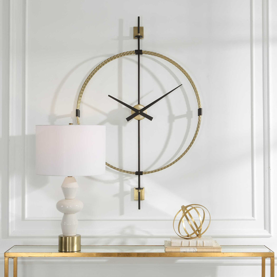 American Home Furniture Uttermost Time Flies Modern Wall Clock