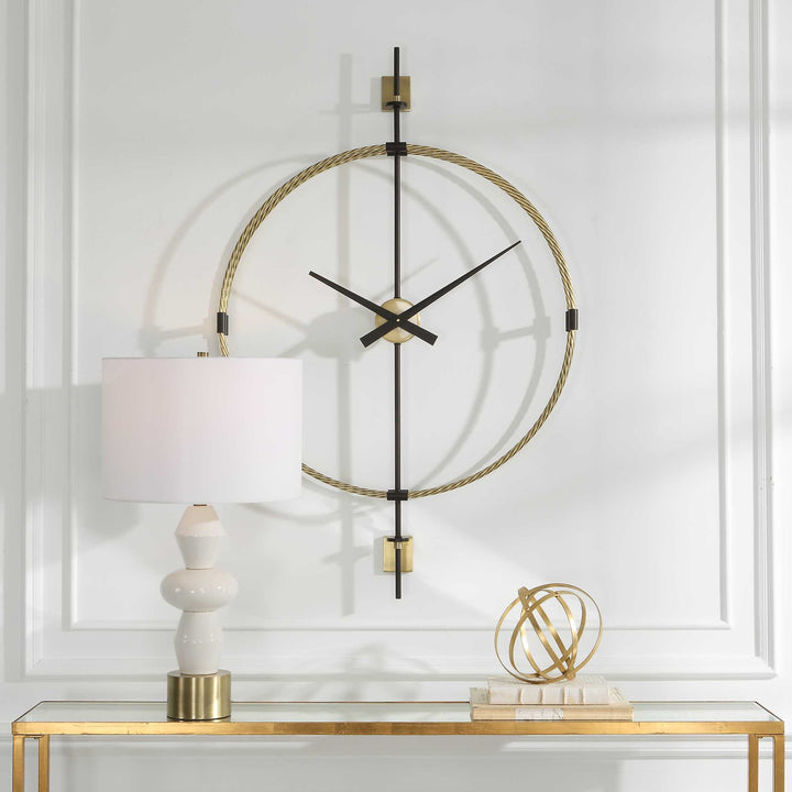 American Home Furniture Uttermost Time Flies Modern Wall Clock