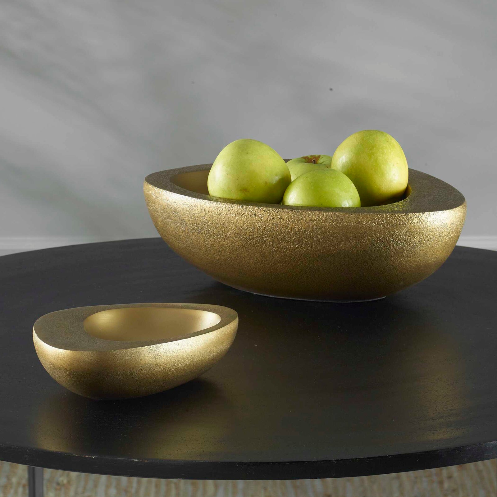 American Home Furniture Uttermost Ovate Brass Bowls Set Of 2