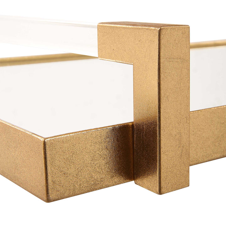 American Home Furniture Uttermost Deki Gold Mirrored Tray