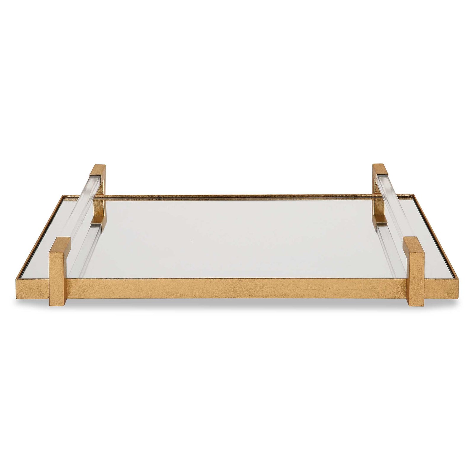 American Home Furniture Uttermost Deki Gold Mirrored Tray