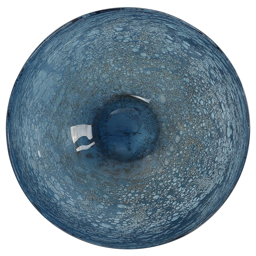 American Home Furniture Uttermost Genovesa Aqua Glass Bowl