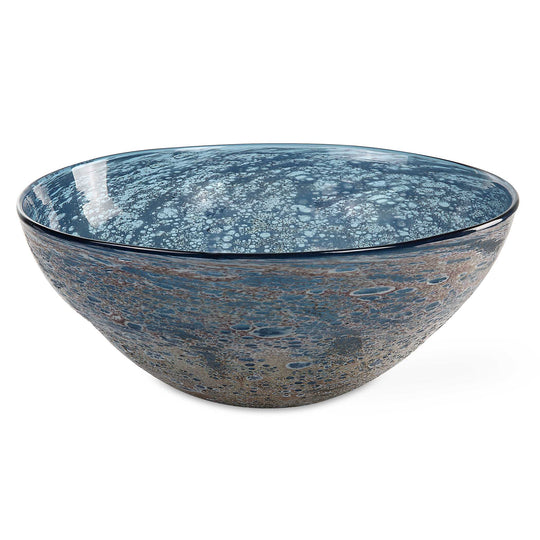 American Home Furniture Uttermost Genovesa Aqua Glass Bowl