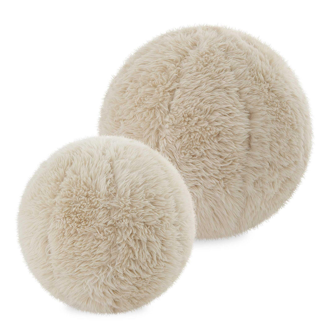 Abide Ball Sheepskin Pillows - Set of 2 - AmericanHomeFurniture
