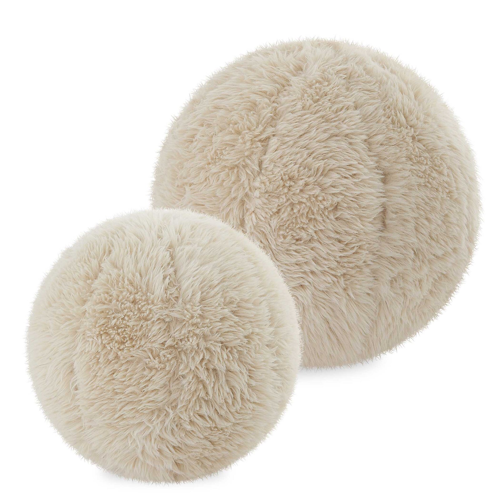 American Home Furniture Uttermost Abide Ball Sheepskin Pillows Set of 2