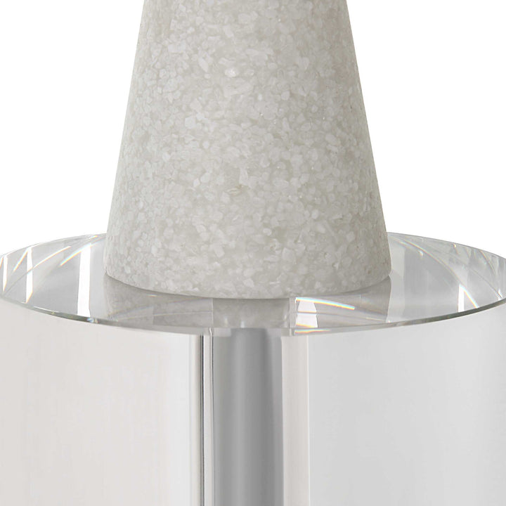 American Home Furniture Uttermost Norte White Stone Sculptures Set of 2