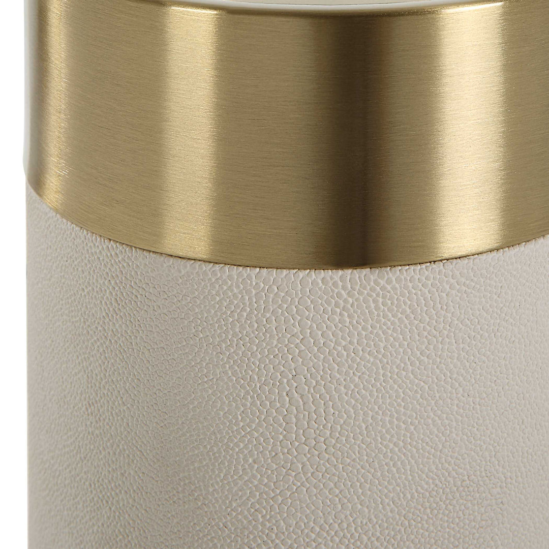 American Home Furniture Uttermost Wessex White Pillar Candleholders Set Of 2
