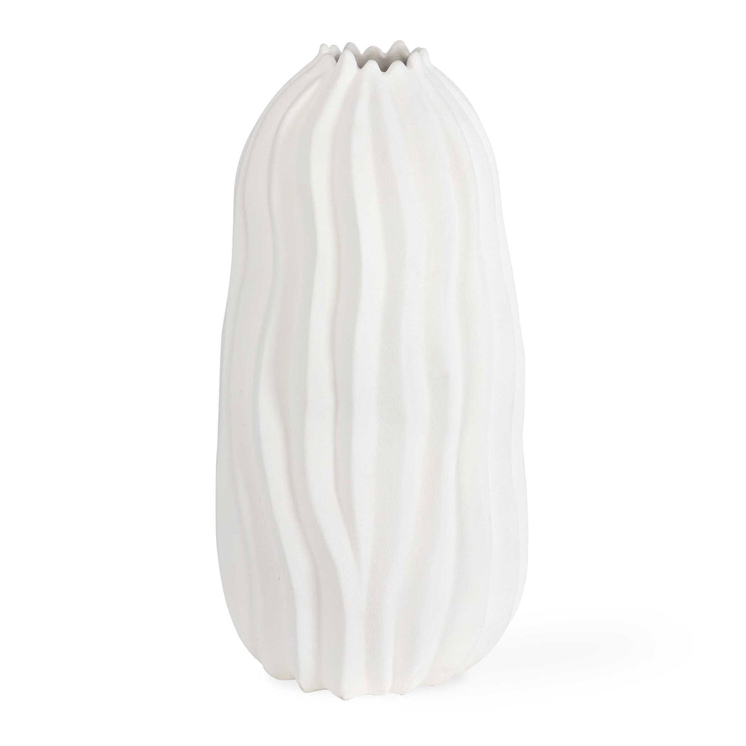 Merritt White Floor Vase - AmericanHomeFurniture
