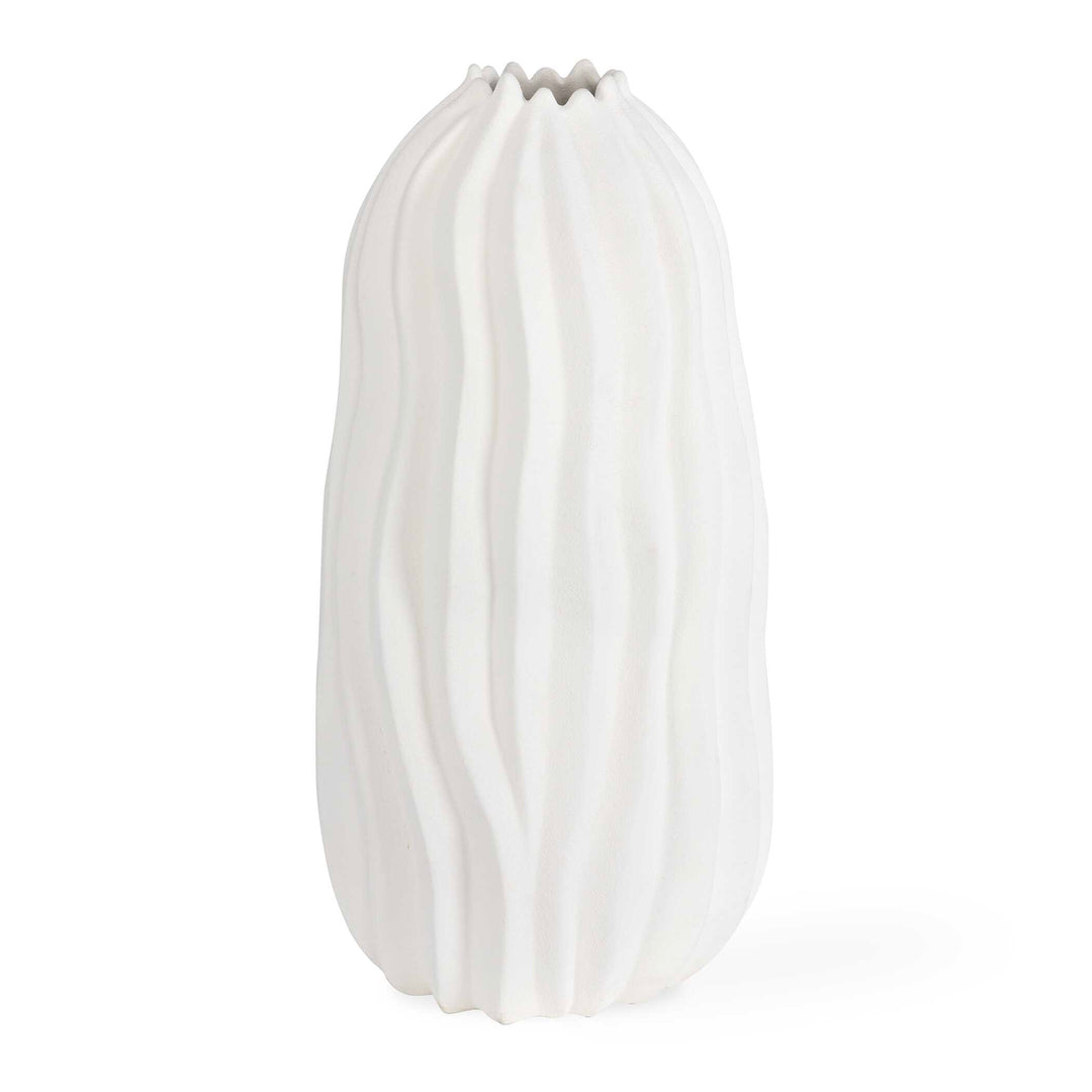 American Home Furniture Uttermost Merritt White Floor Vase