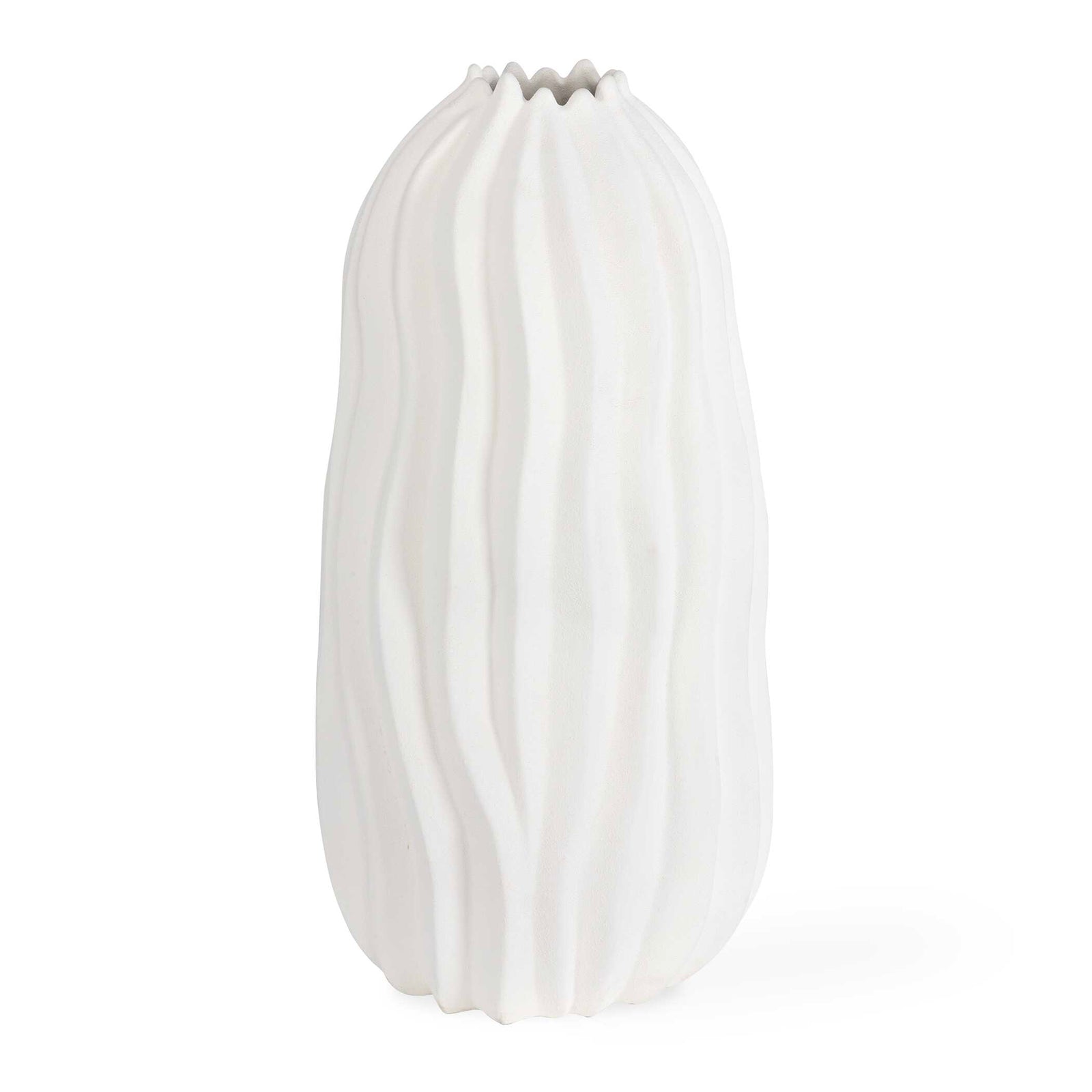 American Home Furniture Uttermost Merritt White Floor Vase