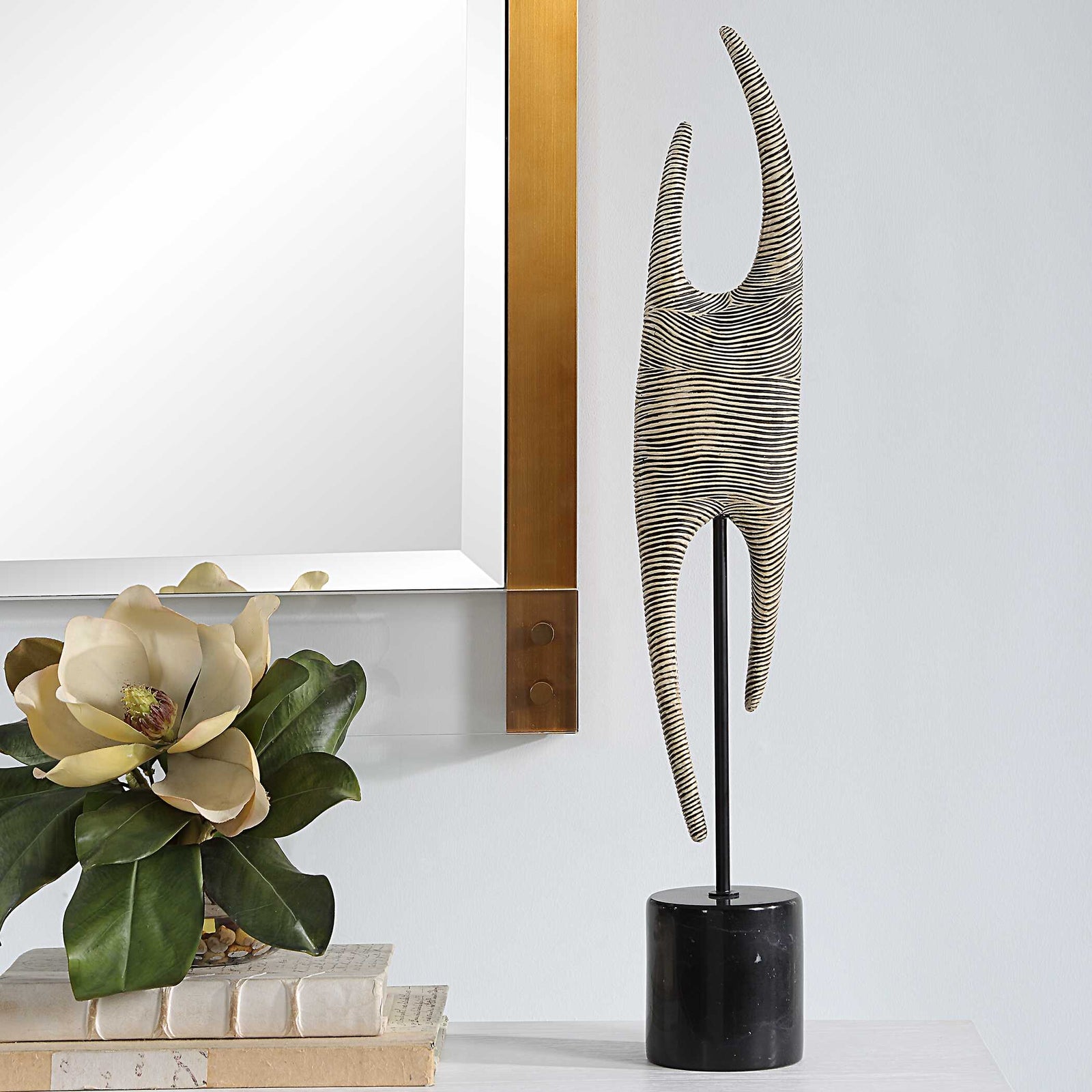 American Home Furniture Uttermost Pochette Ribbed Sculpture