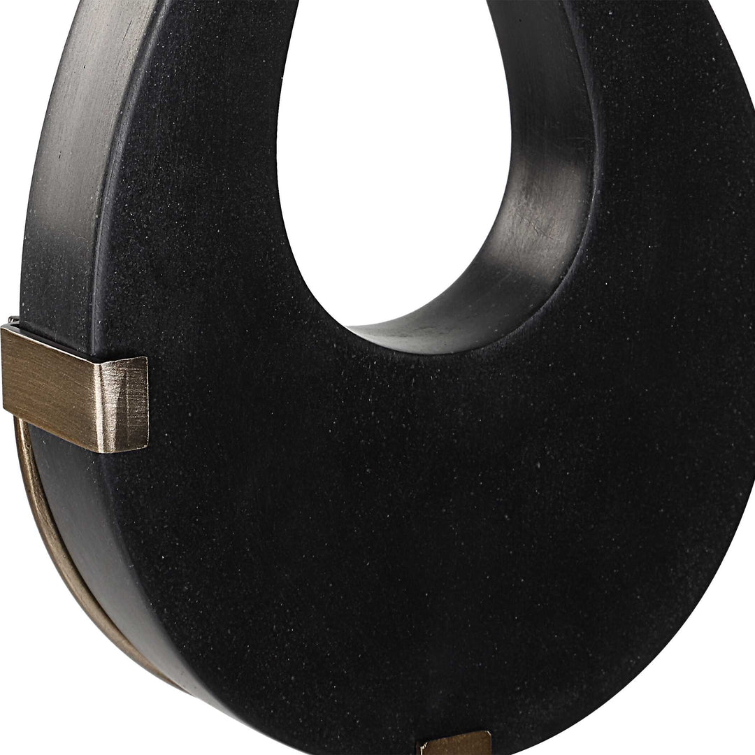 American Home Furniture Uttermost Black Flame Sculptures Set of 2