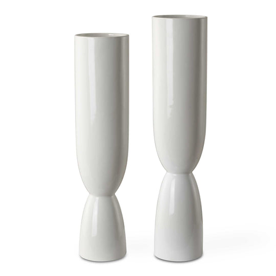 American Home Furniture Uttermost Kimist White Vases Set of 2