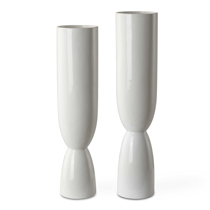 American Home Furniture Uttermost Kimist White Vases Set of 2