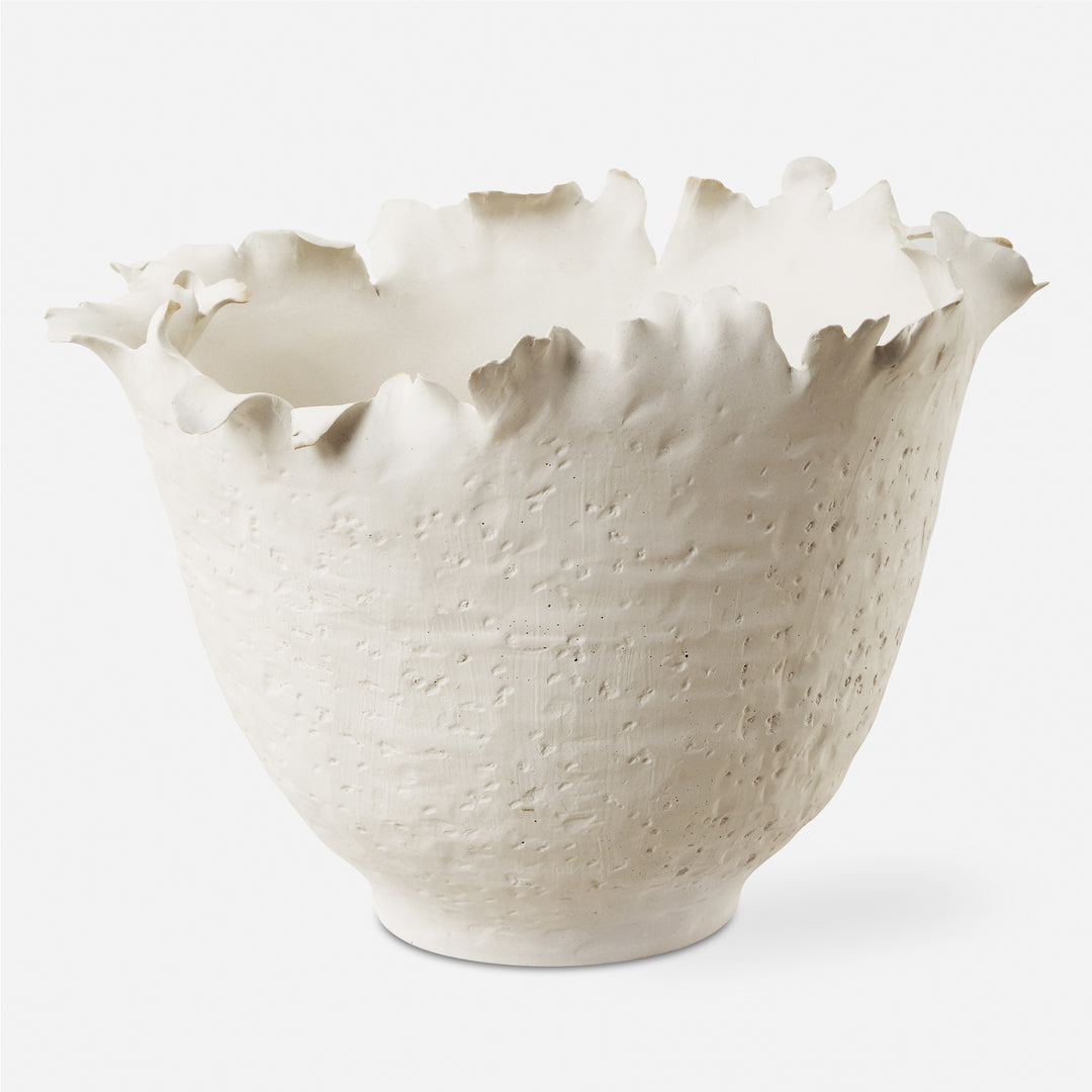 American Home Furniture | Uttermost - Blossom Tall Off-white Bowl