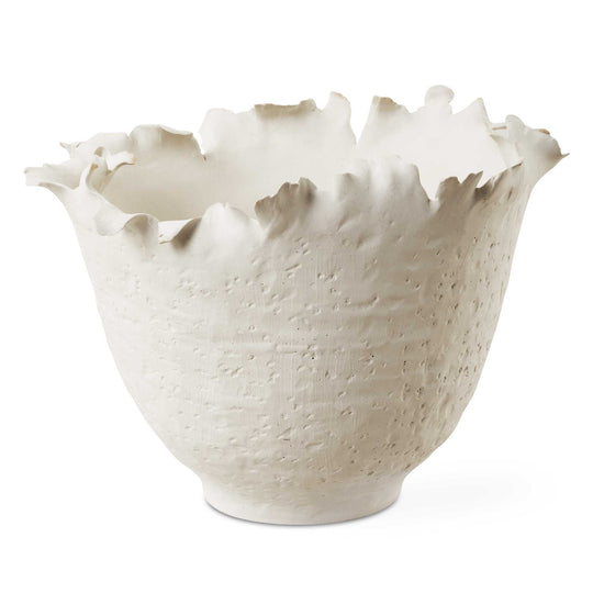 American Home Furniture Uttermost Blossom Tall Off-white Bowl