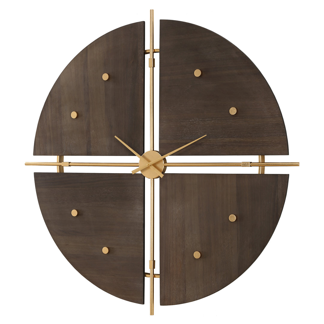 American Home Furniture | Uttermost - Walnut Elegance Wall Clock