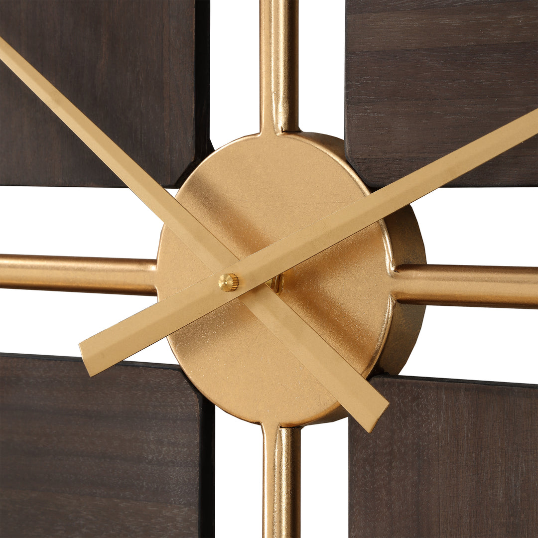 American Home Furniture | Uttermost - Walnut Elegance Wall Clock