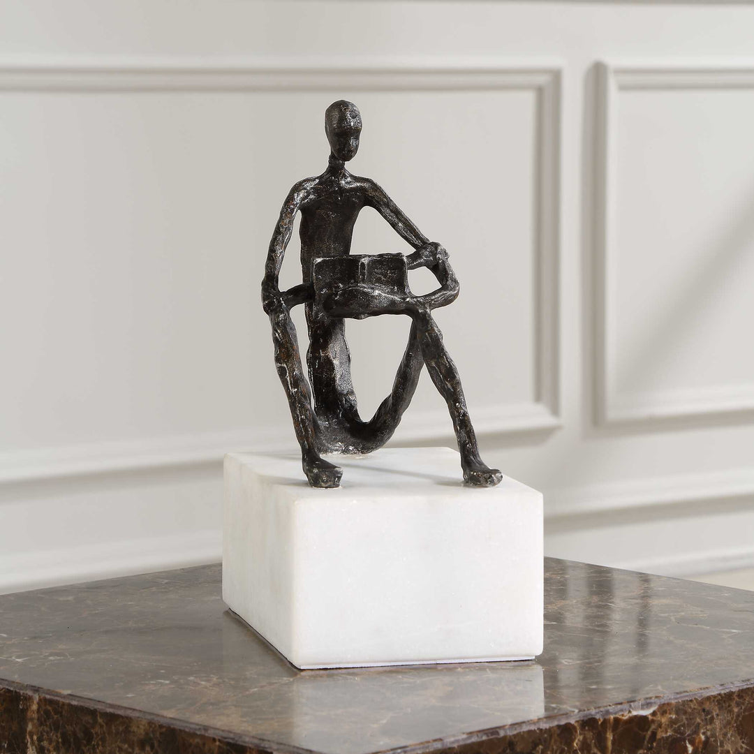 American Home Furniture Uttermost Sit Back, Relax And Read, Iron Sculpture