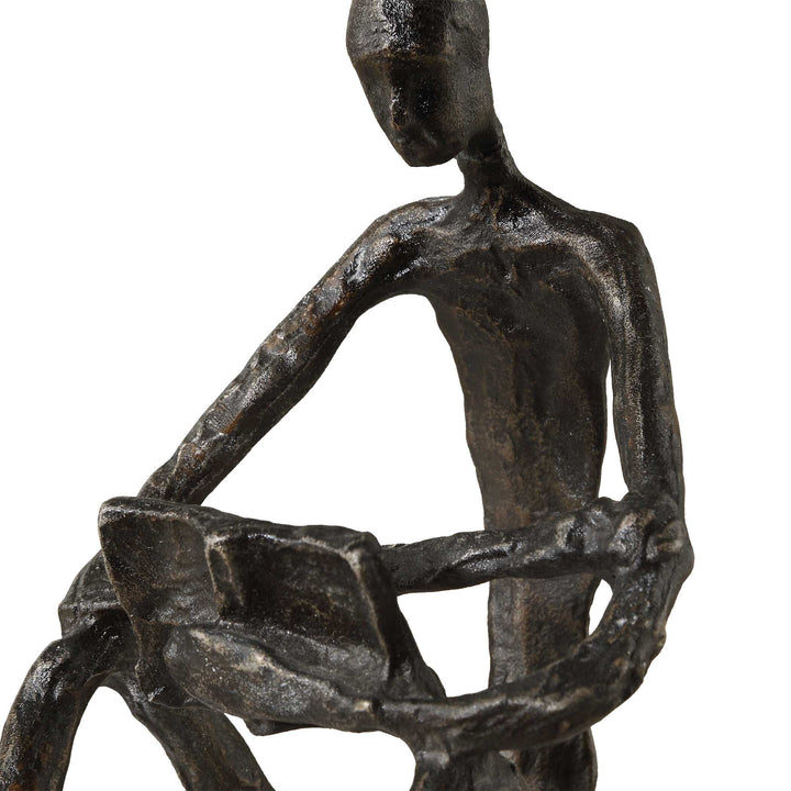 American Home Furniture Uttermost Sit Back, Relax And Read, Iron Sculpture