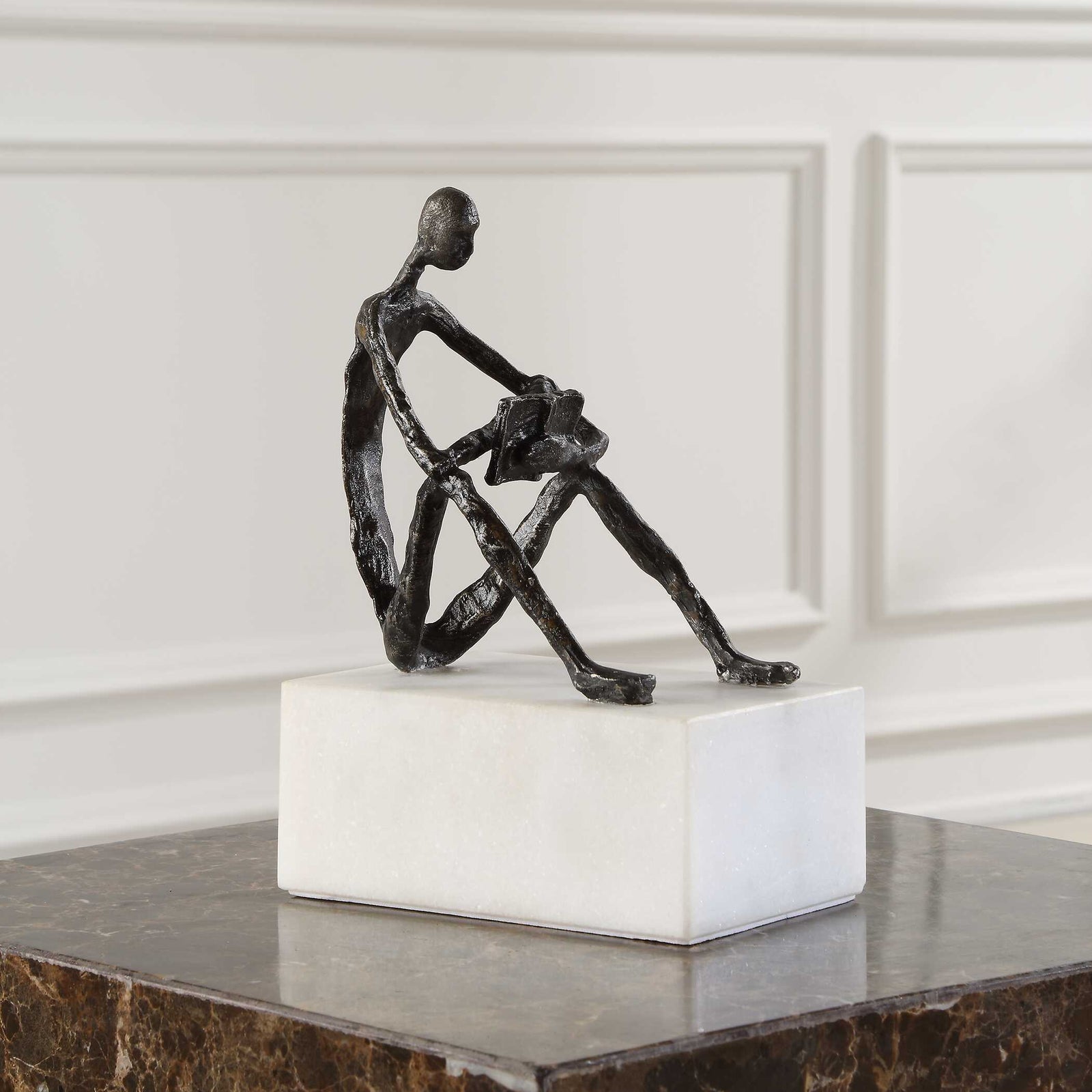 American Home Furniture Uttermost Sit Back, Relax And Read, Iron Sculpture