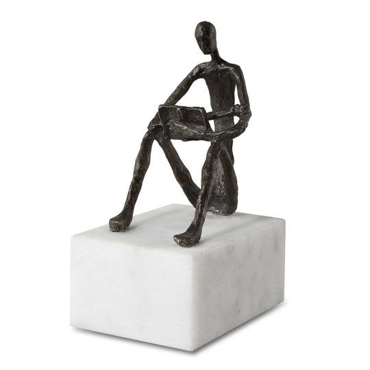 American Home Furniture Uttermost Sit Back, Relax And Read, Iron Sculpture