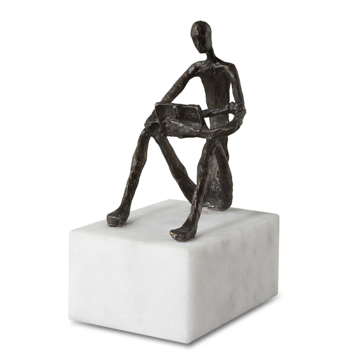 American Home Furniture Uttermost Sit Back, Relax And Read, Iron Sculpture