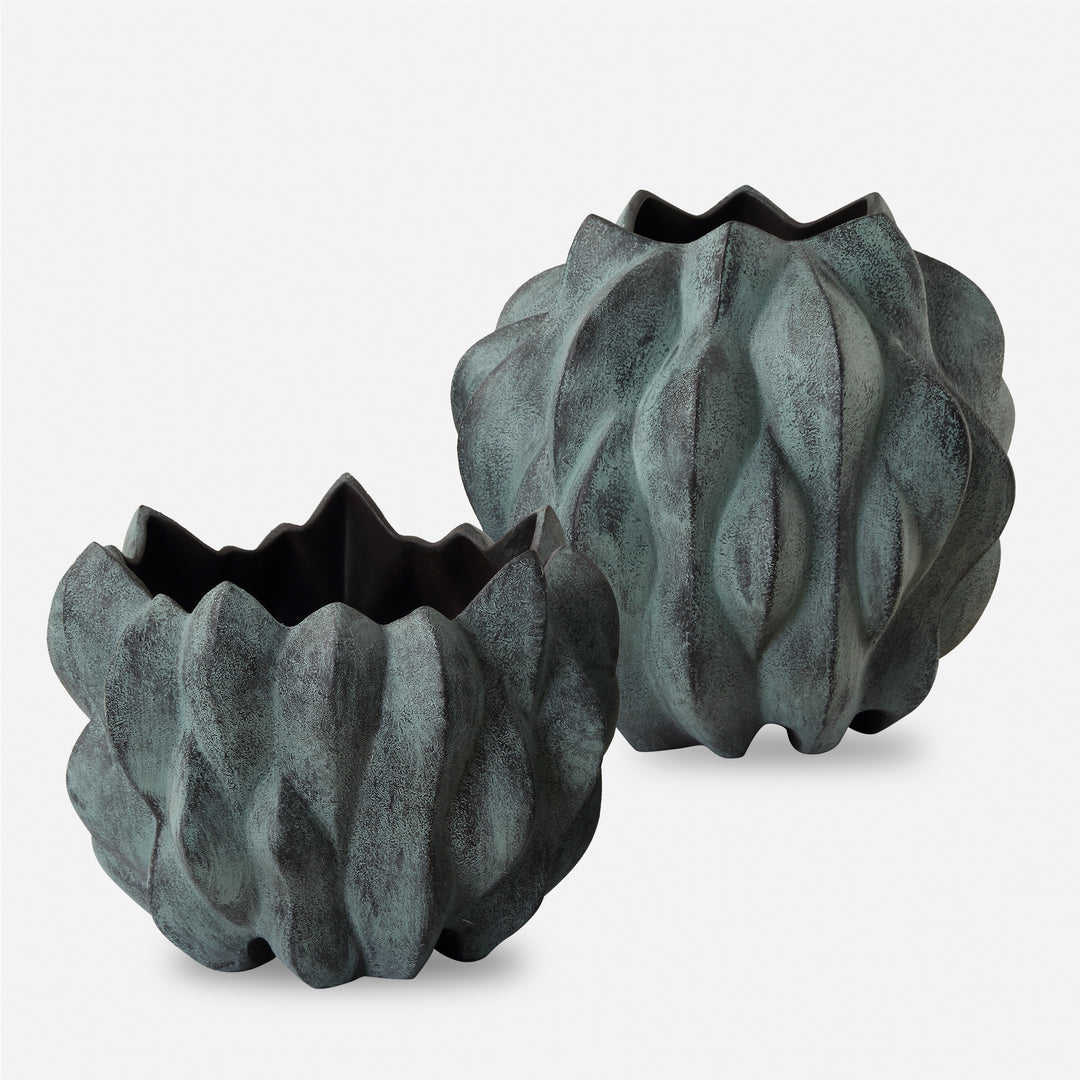 American Home Furniture | Uttermost - Verdant Bronze, Vases, S/2