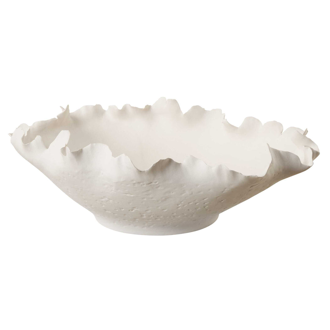 American Home Furniture Uttermost Blossom Short Off-white Bowl