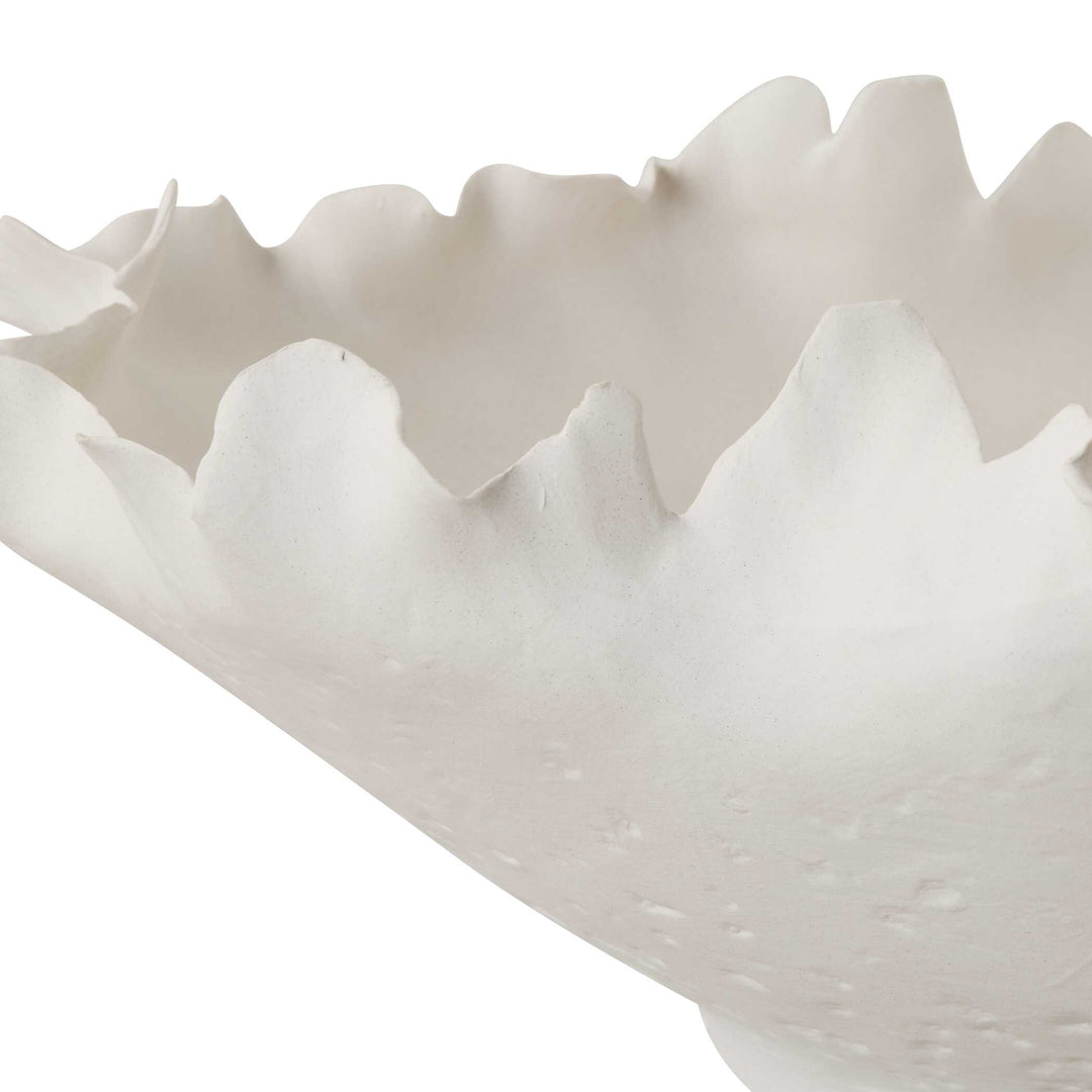 American Home Furniture Uttermost Blossom Short Off-white Bowl