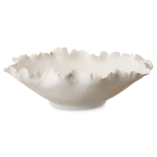 American Home Furniture Uttermost Blossom Short Off-white Bowl